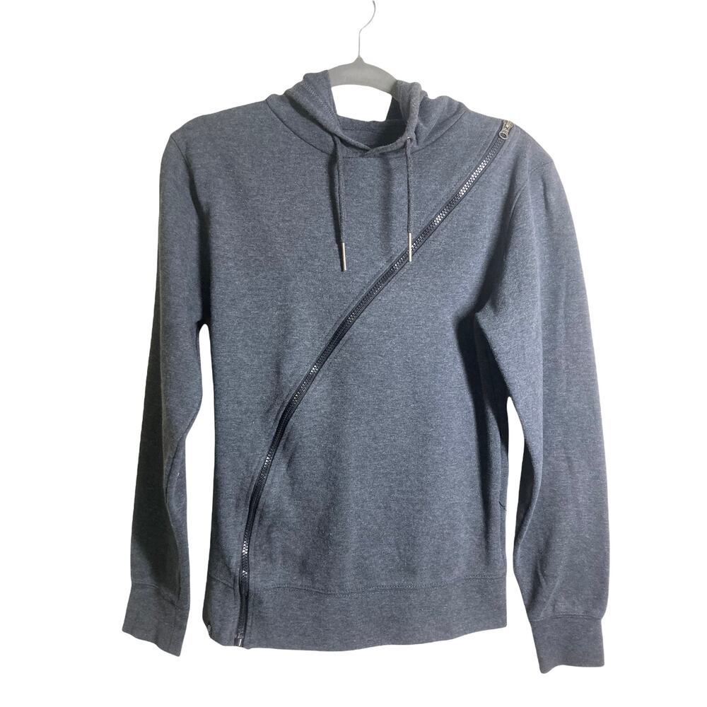 Gene Asymmetrical Zip Hoodie Jacket